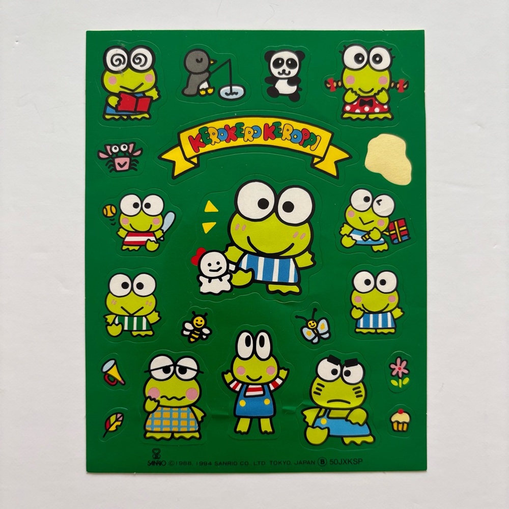 Vintage Keroppi Sticker Sheet